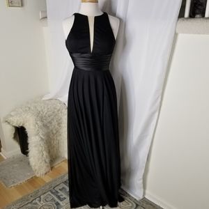 Azazie Bridesmaid Black Elegant PROM Ballroom Dream Dress Gown 2/4 S